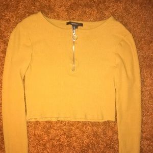 Yellow Crop Top w/ decor